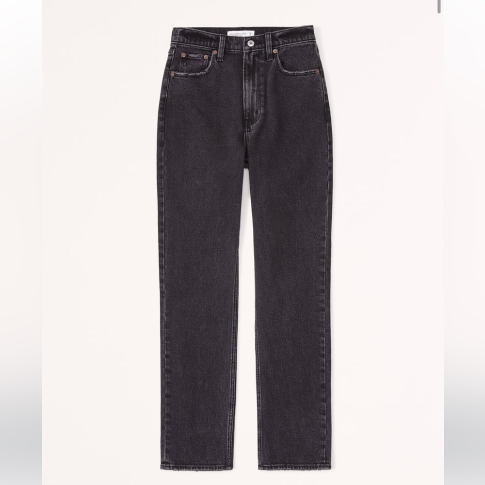 Curve love Black Abercrombie Ankle Straight jeans size 25